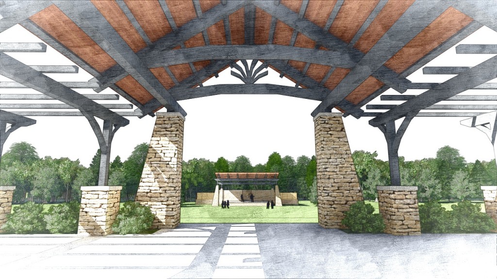A rendering of the Grand Garden's amphitheater. 