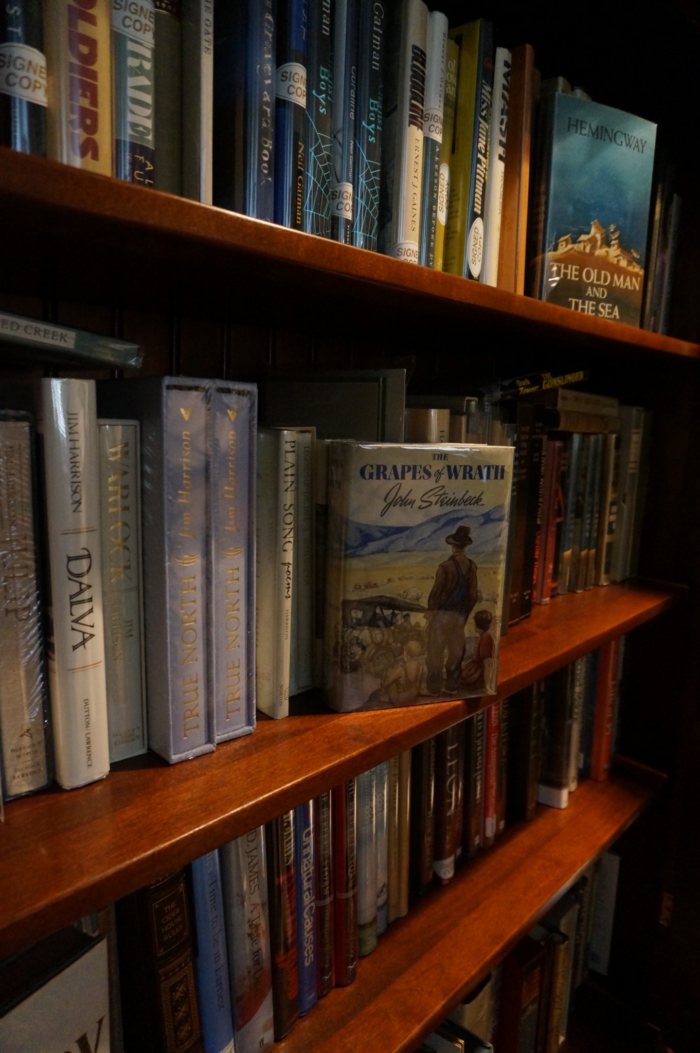 "Grapes of Wrath" (Steinbeck) and "The Old Man and the Sea" (Hemingway) are just two of the collectible classic books that Lyons' Fine Books has to offer.