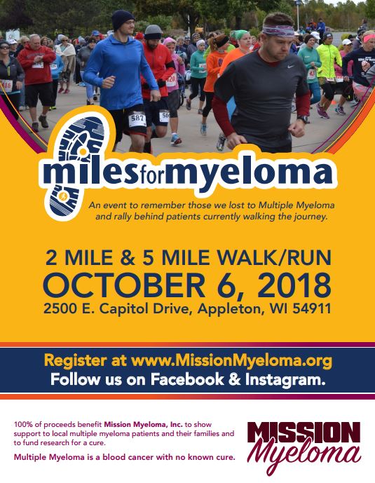 Events Miles for Myeloma 2 & 5 Mile Walk/Run Fox Cities
